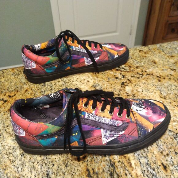 Vans Old Skool Low Abstract Multicolor Skate Shoes Men's Size 10 721454 - Picture 5 of 12